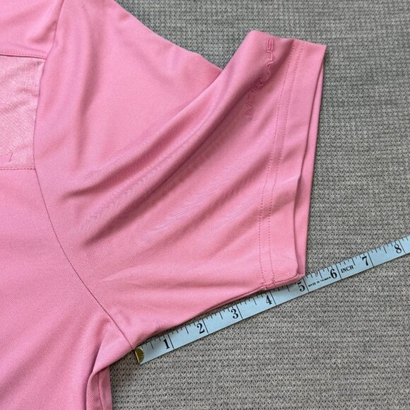 Nicklaus Mens Pink Hibiscus Pattern Golf Polo Shirt Short Sleeve Collared 2XL - Picture 10 of 10